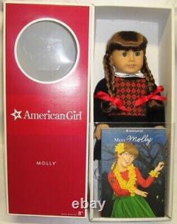 PLEASANT CO/American Girl MOLLY DOLL, BOOK & GOLD RIM GLASSES 1st EditionNIB
