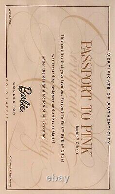 Passport To Pink Barbie Giftset American Girl Convention Exclusive NRFB WithCOA