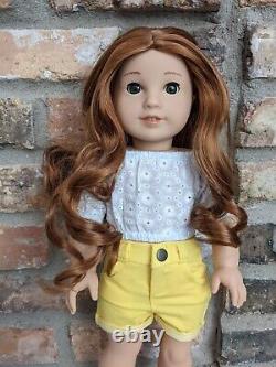 Phoebe Custom American Girl Doll OOAK Red Hair Green Eyes Jess CYO Lightest Skin