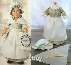 Pleasant Company 1996 Felicity Work Gown American Girl Dress Mob Cap Apron Scarf