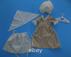 Pleasant Company 1996 Felicity Work Gown American Girl Dress Mob Cap Apron Scarf