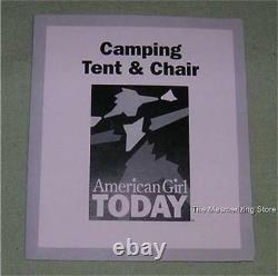 Pleasant Company American Girl CAMPING TENT & CHAIR for Two 18 Dolls New in Box