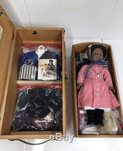 Pleasant Company American Girl Doll Addy Walker, 10 Outfits, Wood Trunk-Original