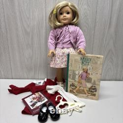 Pleasant Company American Girl Doll KIT KITTREDGE Meet withBook & Christmas Outfit