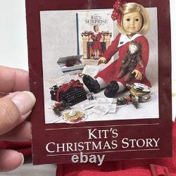 Pleasant Company American Girl Doll KIT KITTREDGE Meet withBook & Christmas Outfit