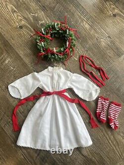 Pleasant Company American Girl Doll Kirsten St. Lucia Holiday Gown Wreath