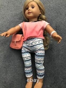 Pleasant Company American Girl Doll with Wheelchair Blonde Hair Brown Eyes
