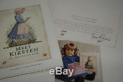 Pleasant Company American Girl KIRSTEN doll SIGNED MIB wCertificate Authenticity