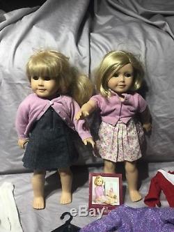 Pleasant Company American Girl Kit & Kirsten With Clothes Accessories Lot