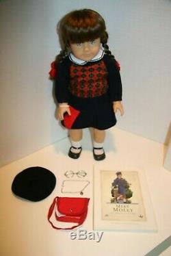 Pleasant Company American Girl MOLLY doll SIGNED MIB w Certificate Authenticity
