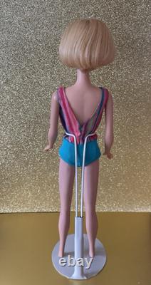 RARE American Girl Barbie patent Pending 1958 withOrig bathing suit/outfits
