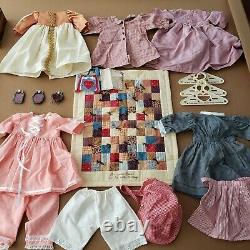 RARE American Girl Pleasant Company Kirsten Doll withBlue Trunk & Lot of clothes