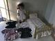 RARE SET SAMANTHA American Girl Doll, Bed, Button & Five Dress Outfits