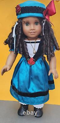RETIRED American Girl Doll Cecile Rey, with Meet Dress, Boots, Hat