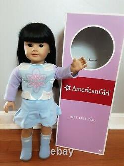 Rare American Girl Doll JLY 4 Black Hair Just Like You #4 Asian Excellent