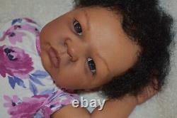 Reborn Baby Doll 3 Month Old African American Baby Girl Layla With 3D Skin OOAK