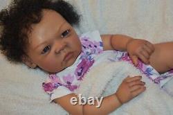 Reborn Baby Doll 3 Month Old African American Baby Girl Layla With 3D Skin OOAK