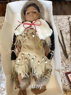 Retired 2002 American Girl 18 Kaya Doll withBox & 2 Outfits, Stand, Moccasins ETC