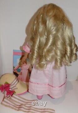 Retired American Girl Caroline Doll in Meet Outfit w Book, Bonnet