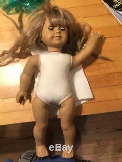 Retired American Girl Doll Pleasant Co. Trunk/bed/clothes. White Body Kirsten 89