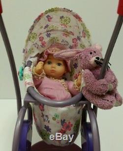 Retired American Girl doll Felicity Baby Polly & Stroller Bunny Rabbit Complete