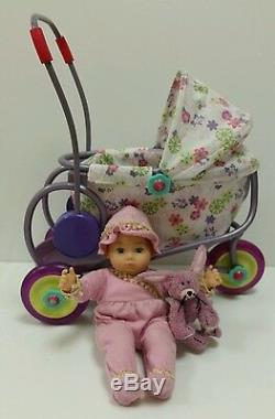 Retired American Girl doll Felicity Baby Polly & Stroller Bunny Rabbit Complete