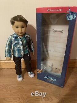 Retried American Girl Doll Boy Doll Logan Everett with Box