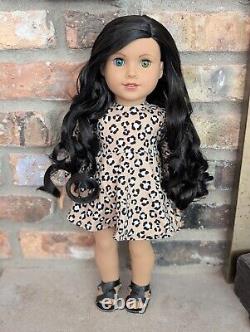 Roxanne Custom American Girl Doll OOAK Black Hair Blue And Green Eyes Joss Mold