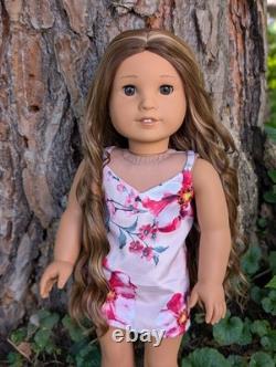 Sadira Custom American Girl Doll OOAK Brown Hair Brown Eyes Kanani Medium Jess