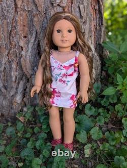 Sadira Custom American Girl Doll OOAK Brown Hair Brown Eyes Kanani Medium Jess