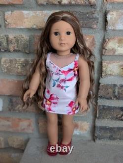 Sadira Custom American Girl Doll OOAK Brown Hair Brown Eyes Kanani Medium Jess