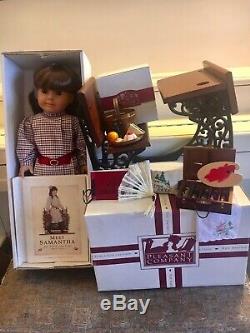 Samantha Pleasant Company doll desk summer amusements tea tin lunchbox art box