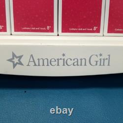 Set of 12 American Girl Mini Dolls With Books 25 Years Collection With Shelf