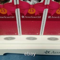 Set of 12 American Girl Mini Dolls With Books 25 Years Collection With Shelf