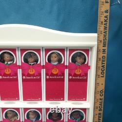 Set of 12 American Girl Mini Dolls With Books 25 Years Collection With Shelf