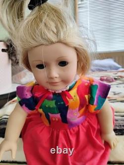 Set of 3 American Girl dolls and suitcase full of clothes and accessories