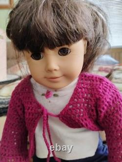 Set of 3 American Girl dolls and suitcase full of clothes and accessories