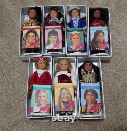 Seven (7) American Girl Mini Doll Lot 25th Anniversary Edition Complete with Books