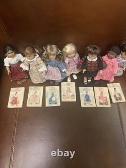 Seven Mini American Girl Dolls By Pleasant Company For 2000 and Their Books