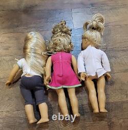 Three American Girl Dolls Authentic Used withClothes