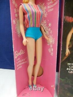 VINTAGE BARBIE RARE SWIRL on AMERICAN GIRL BEND LEG DOLL BODY BLONDE 1070 with BOX