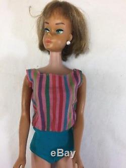 Vintage 1958 Barbie American Girl Bend Leg Barbie Doll Ash Blonde