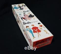 Vintage 1958 MATTEL Japanese BARBIE DOLL Side Part American Girl withBox & Manual