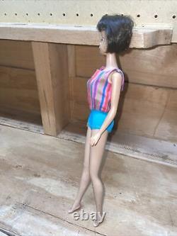 Vintage 1958 Mattel Brunette Short Hair American Girl Bendable Leg Barbie 1070