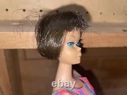 Vintage 1958 Mattel Brunette Short Hair American Girl Bendable Leg Barbie 1070
