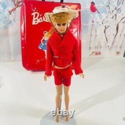 Vintage 1962 Original Barbie Blonde Ponytail Doll with Carry Case/Clothes Lot
