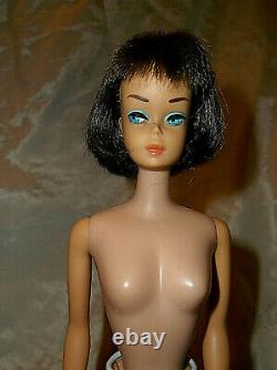 Vintage 1966 Rare Brownette American Girl Barbie Doll With Silvery High Lights