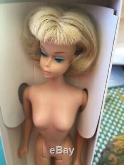 Vintage 1966 Rare Pale Thick Blonde American Girl Bent Knee Barbie Doll Fabulous