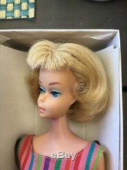 Vintage 1966 Rare Pale Thick Blonde American Girl Bent Knee Barbie Doll Fabulous