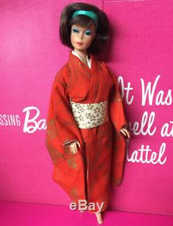 Vintage AMERICAN GIRL Brunette SIDE PART Long Hair Japanese BARBIE DOLL BYAPRIL
